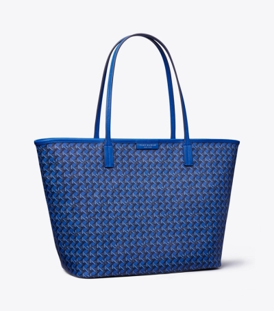 Navy Blue Women's Tory Burch Ever-ready Zip Tote Bags | 96473SFCU