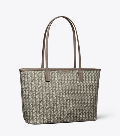 White Women's Tory Burch Small Ever-ready Zip Tote Bags | 06514YHPS