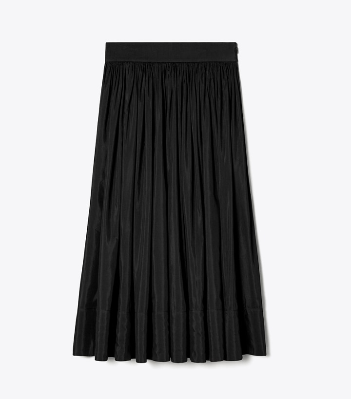 Black Women\'s Tory Burch Cotton Silk Mid-length Skirts | 42869YBEH