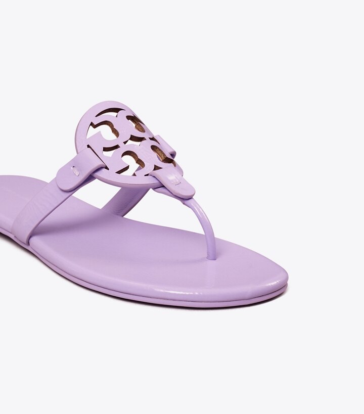 Lavender Women's Tory Burch Miller Soft Patent Leather Sandals | 82903PYOE