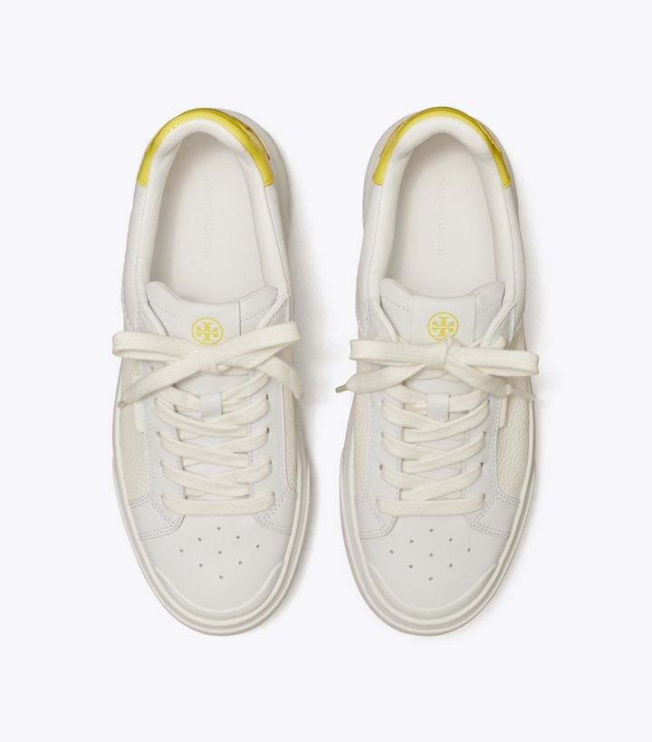 Titanium White Yellow Women's Tory Burch Ladybug Sneakers | 50316PKUM