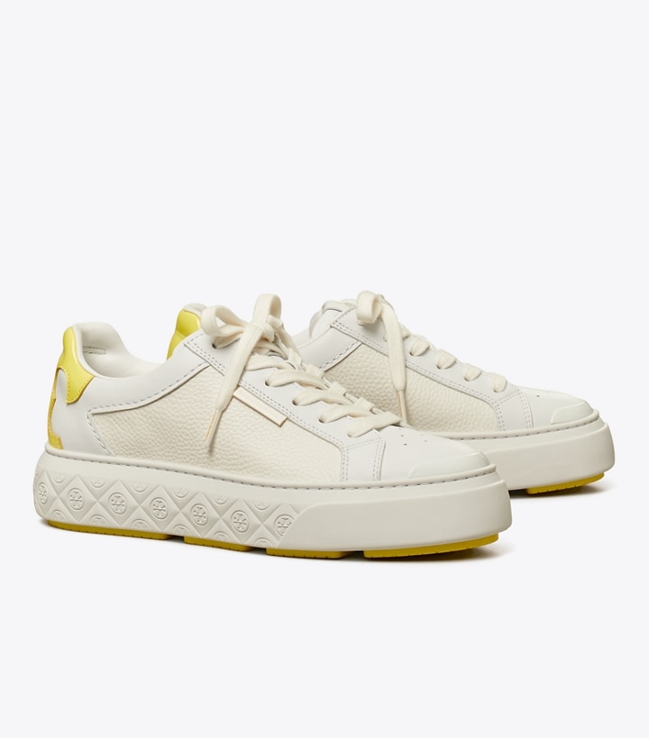 Titanium White Yellow Women\'s Tory Burch Ladybug Sneakers | 50316PKUM
