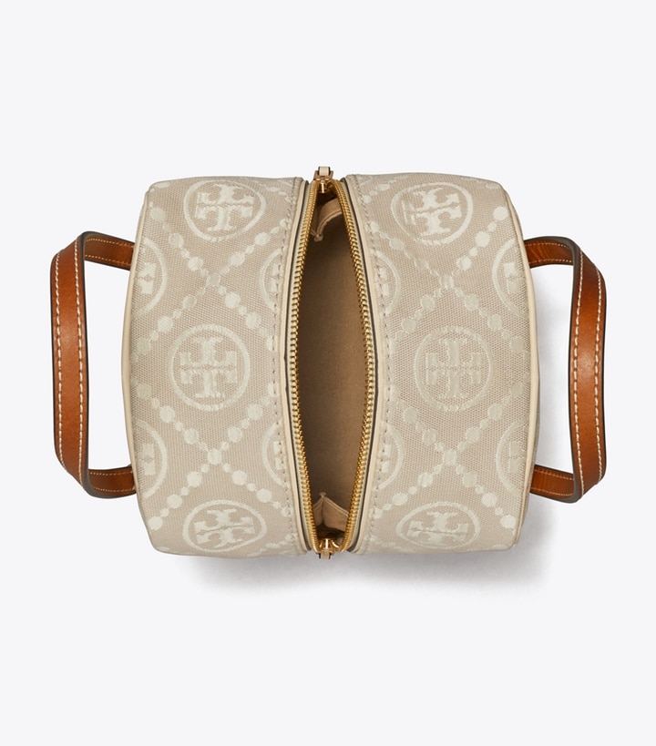 White Women's Tory Burch T Monogram Jacquard Cube Crossbody Bags | 86130UKYG